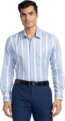 Raymond Men Striped Formal Blue Shirt