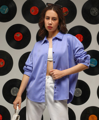 CAMPUS SUTRA Women Printed Casual Blue Shirt