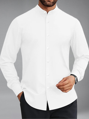 Vida Loca Men Solid Casual White Shirt