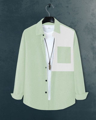 METRONAUT Men Solid Casual Green Shirt