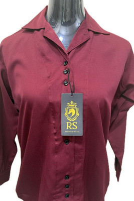 RS FASHION Women Solid Casual Maroon Shirt
