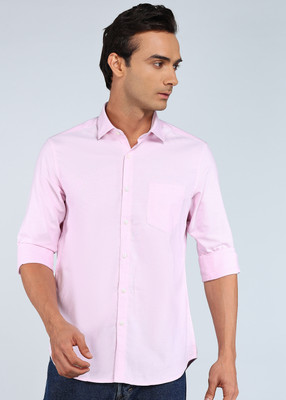 INTEGRITI Men Solid Casual Pink Shirt