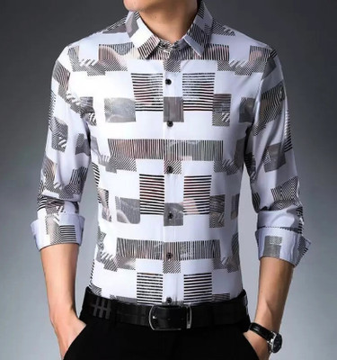 dream believe fashion Men Printed Casual Multicolor Shirt