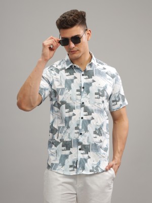 Paul Street Men Printed Casual Blue Shirt