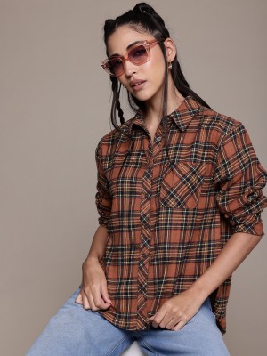 Roadster Women Checkered Casual Red Shirt