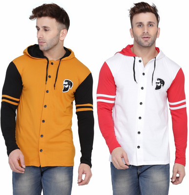 BEYOU FASHION Men Solid Casual Multicolor Shirt(Pack of 2)