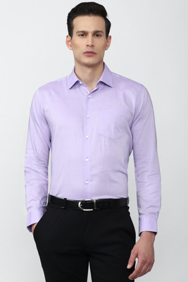 Codaisy Men Self Design Formal Purple Shirt