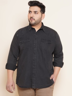 JOHN PRIDE Men Washed Casual Grey Shirt