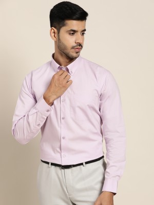 Hancock Men Solid Formal Purple Shirt