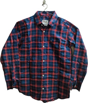 hr enterprises Men Checkered Casual Red Shirt