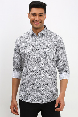 LOUIS PHILIPPE Men Printed Casual Grey Shirt