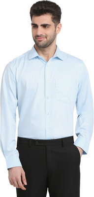 PARK AVENUE Men Solid Formal Light Blue Shirt