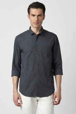 PETER ENGLAND Men Printed Casual Grey Shirt