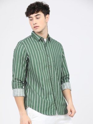 KETCH Men Striped Casual Multicolor Shirt