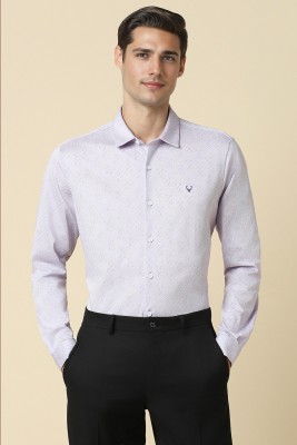 Allen Solly Men Self Design Formal Purple Shirt