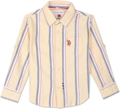 U.S. POLO ASSN. Baby Boys Striped Casual Multicolor Shirt