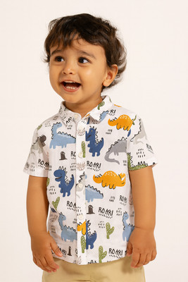 Apricot Boys Printed Casual White Shirt