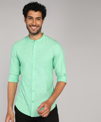 United Colors of Benetton Men Solid Casual Beige Shirt