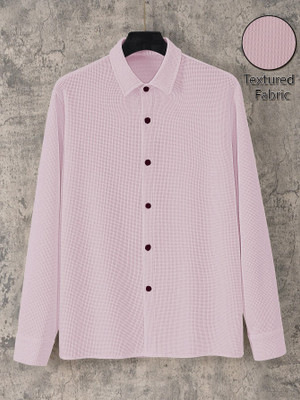 Hityyani Men Self Design Formal White Shirt
