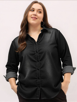 PP PRODUCTIONS Women Solid Casual Black Shirt