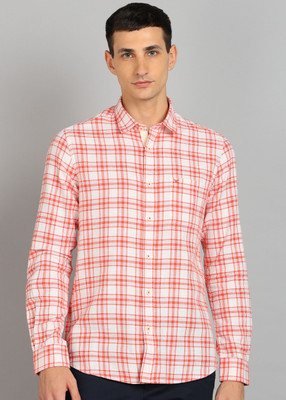 KILLER Men Checkered Casual Red, White Shirt