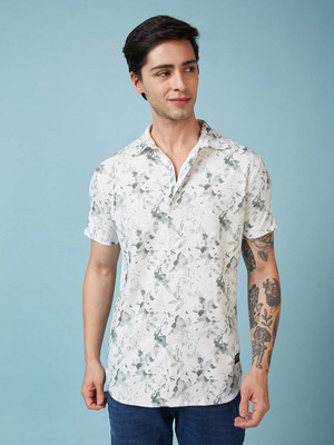 Status Quo Men Printed Casual Green Shirt