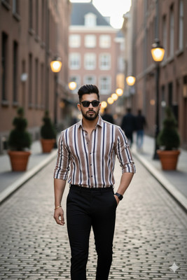 Bloviate Men Embroidered Casual Multicolor Shirt