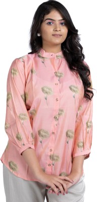 Avyanna The Label Women Floral Print Casual Pink Shirt