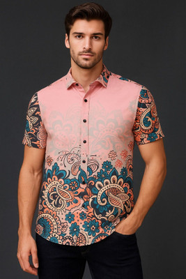 SHFASHION Men Printed Casual Multicolor Shirt