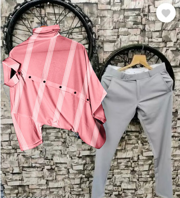 COMBRAIDED Men Striped Casual Multicolor Shirt