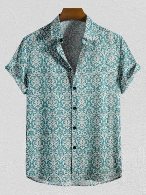 ISUEL FAB Women Ethnic Motifs Casual Light Blue Shirt