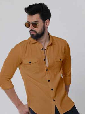 MAHADEV ENTERPRISE Men Solid, Washed Party Multicolor Shirt(Pack of 2)