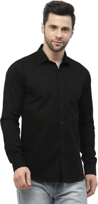 StellLIFESTYLE Trend Men Solid Casual Black Shirt