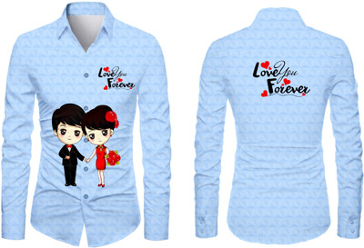 JRKENTERPRISE Men Printed Casual Blue Shirt