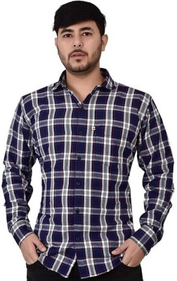 Trending Ayansh Men Solid Casual Dark Blue, White, Red Shirt