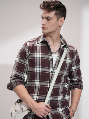 HIGHLANDER Men Checkered Casual Multicolor Shirt