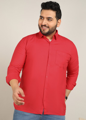 METRONAUT PLUS Men Solid Casual Red Shirt