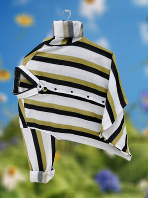 Mahira Enterprise Men Striped Casual Yellow, Black, White Shirt