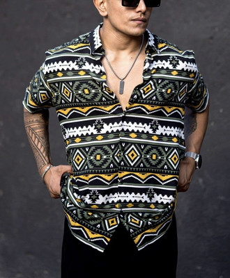 MUMIN Men Printed Casual Multicolor Shirt