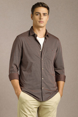 LOUIS PHILIPPE Men Printed Casual Brown Shirt