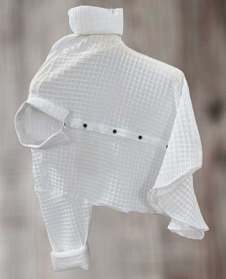 Lebridog Fashion Men Self Design Casual White Shirt