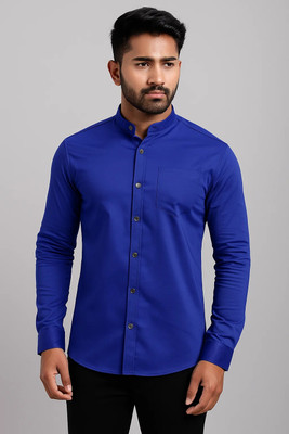 RAREMARK Men Solid Formal Dark Blue Shirt