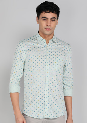 PETER ENGLAND Men Printed Casual Green Shirt
