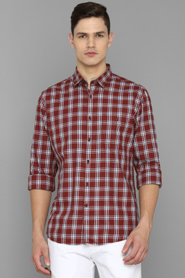 LOUIS PHILIPPE Men Checkered Casual Red Shirt