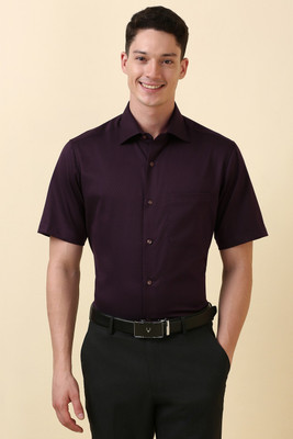 Allen Solly Men Solid Formal Purple Shirt