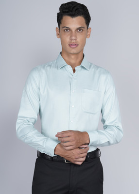 LOUIS PHILIPPE Men Solid Formal Light Green Shirt