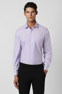 VAN HEUSEN Men Self Design Formal Purple Shirt