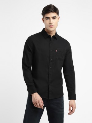 LEVI'S Men Solid Casual Black Shirt