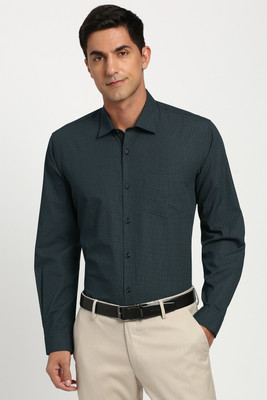 PETER ENGLAND Men Printed Formal Dark Blue Shirt