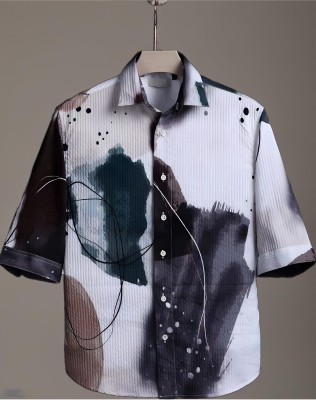 MOXTE Men Striped, Printed Casual Multicolor Shirt